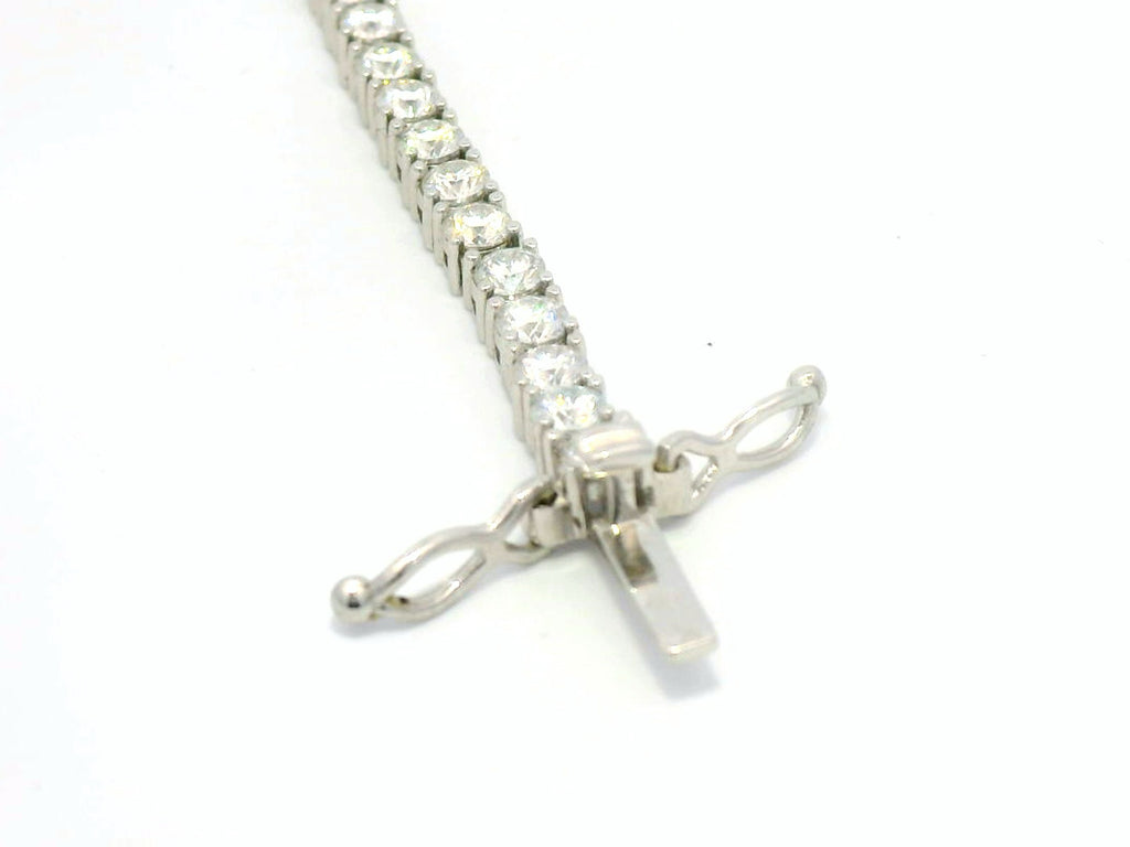 3mm silve lab stone tennis necklace