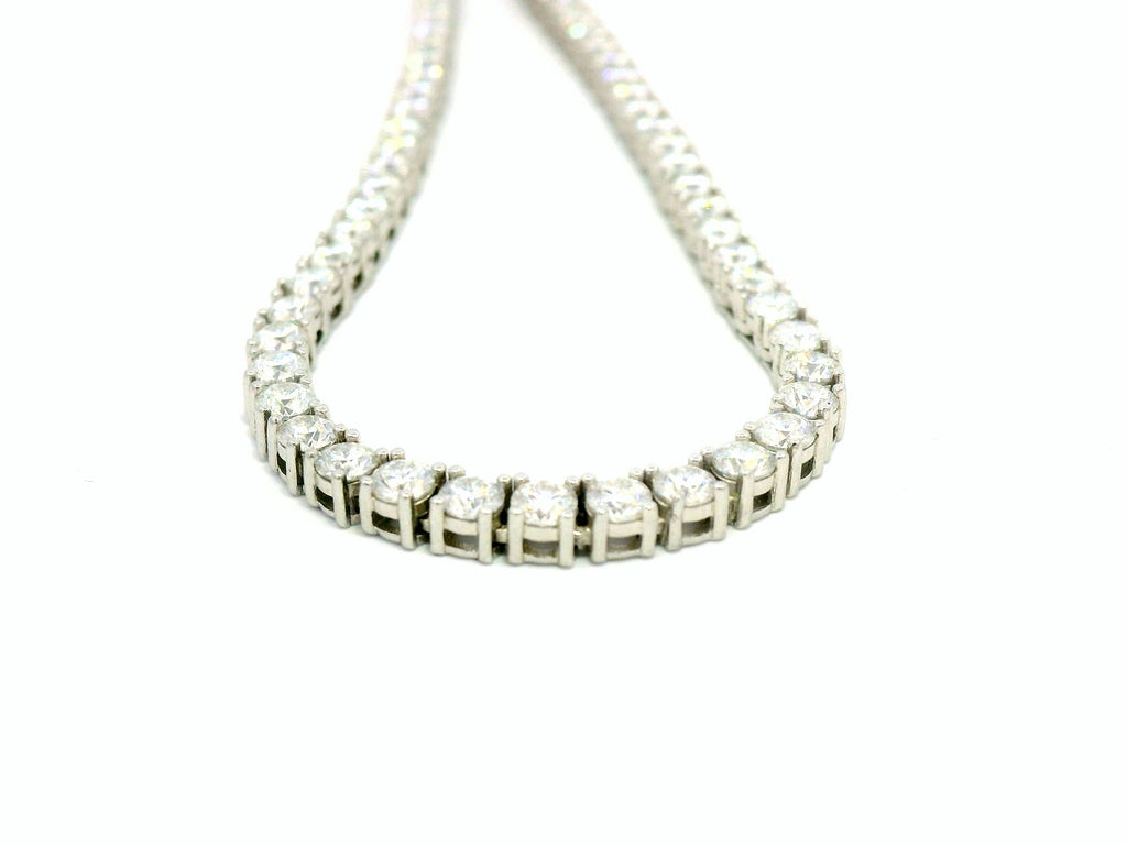 3mm silve lab stone tennis necklace