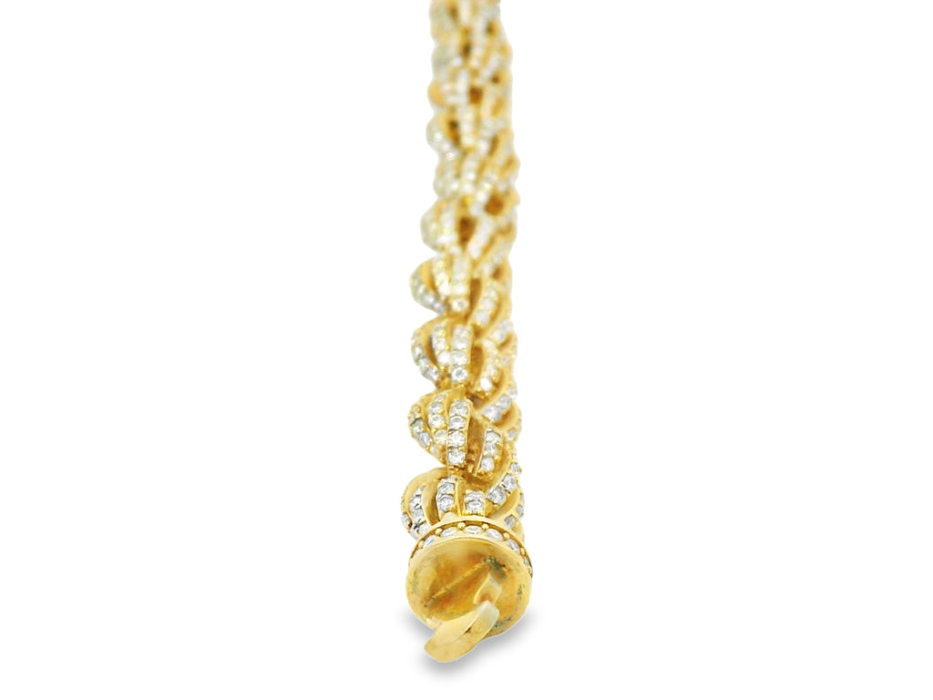 9k gold lab stone rope bracelet