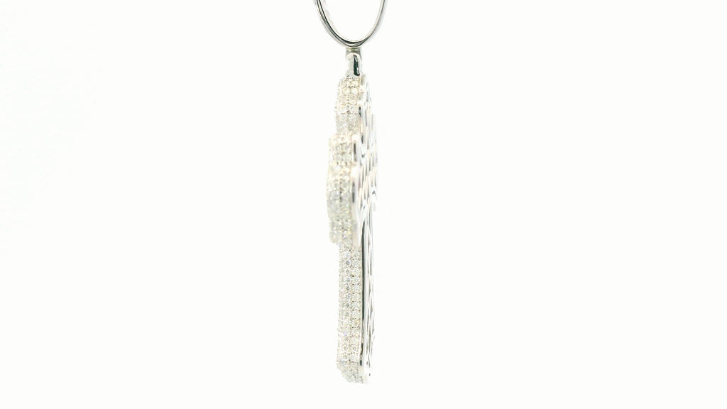 Silver with multicolored marquise cut labstone cross pendant