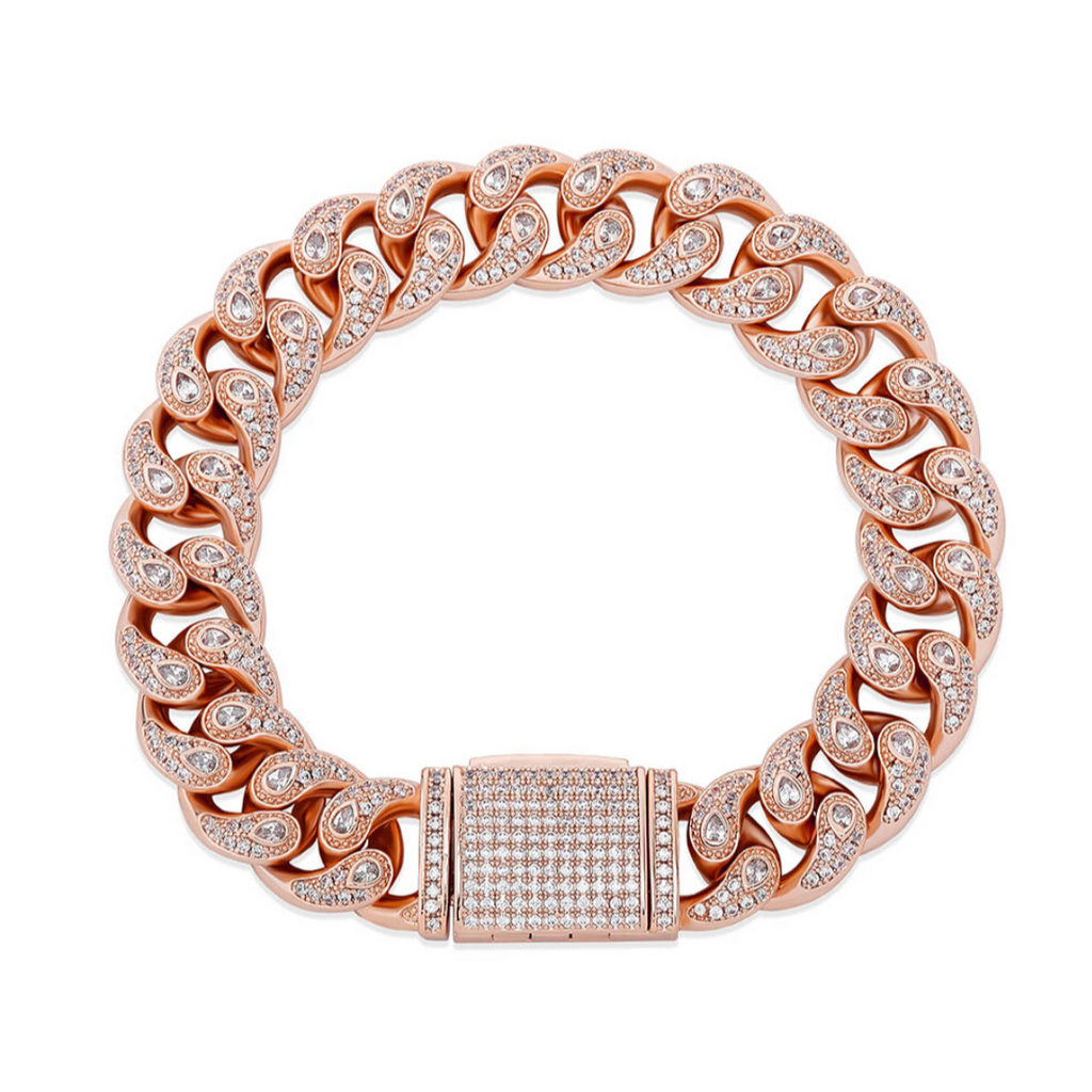 Tear Drop Cuban Link Bracelet