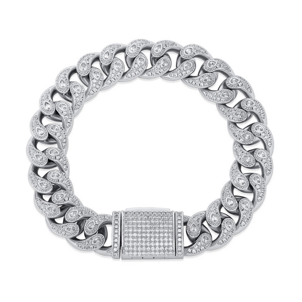 Tear Drop Cuban Link Bracelet