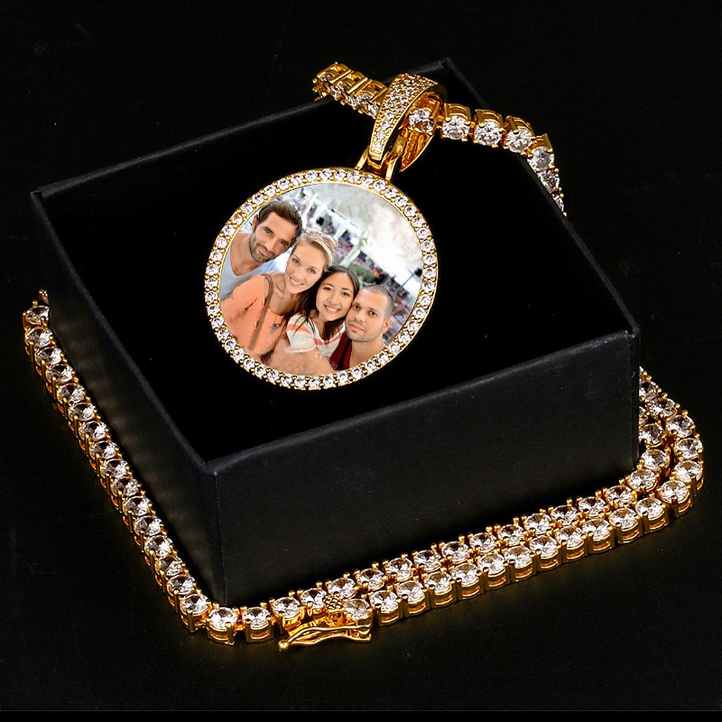 Custom Circle Photo Pendant