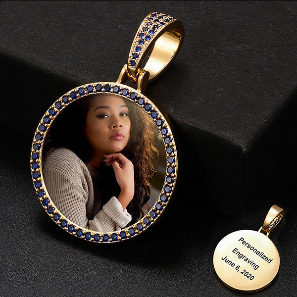 Custom Circle Photo Pendant