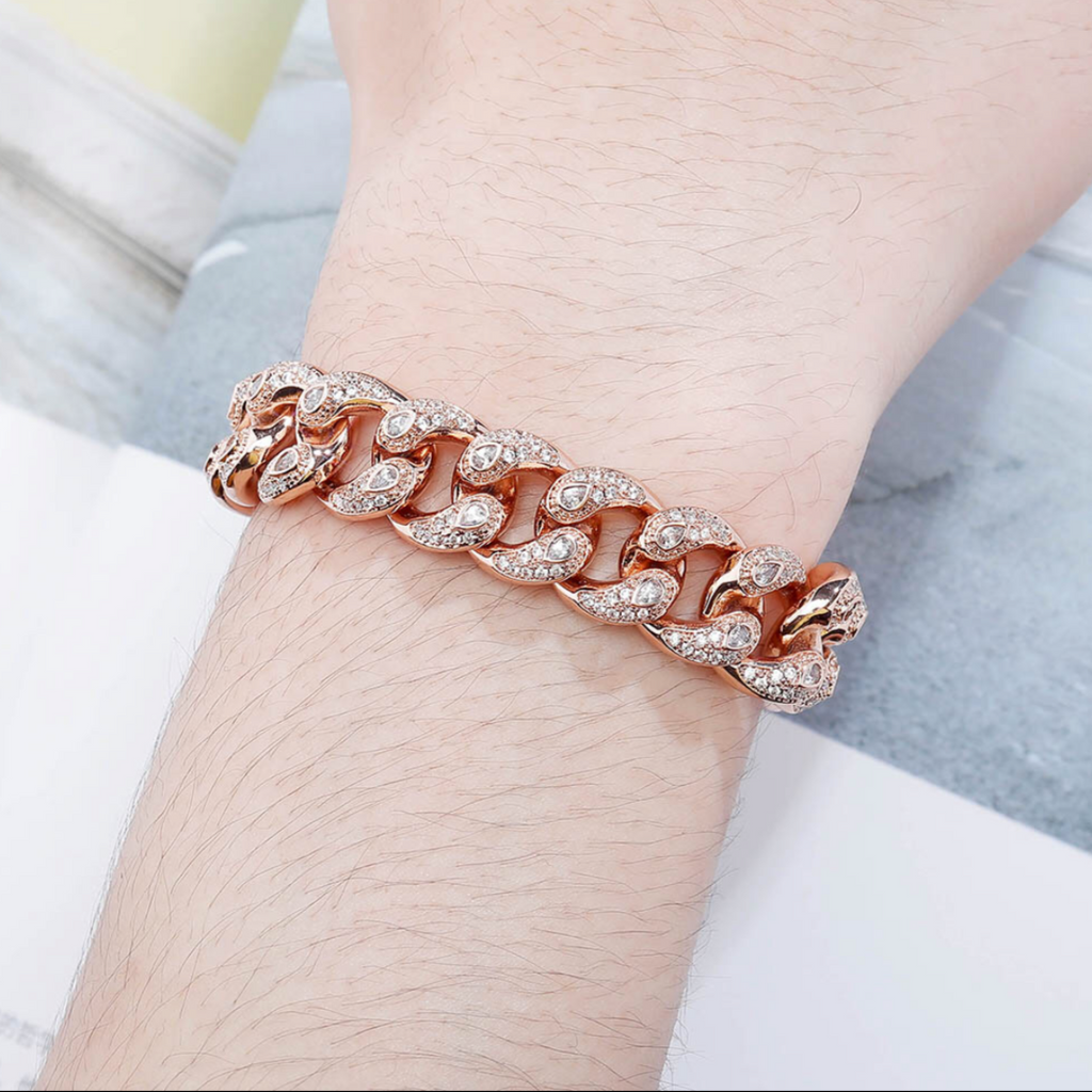 Tear Drop Cuban Link Bracelet