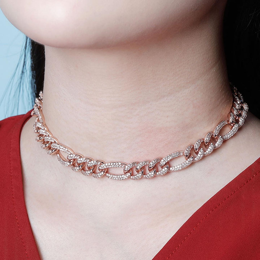 Cuban Link to Link Choker Chain