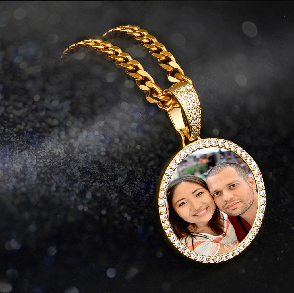 Custom Circle Photo Pendant