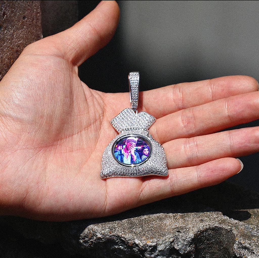 Money Bag Custom Photo Pendant