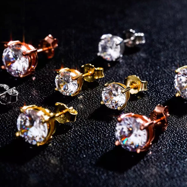 Round Stud Earrings