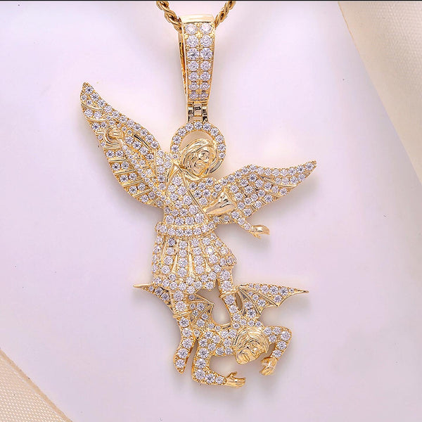 "Angel Defeating Your Demon" pendant