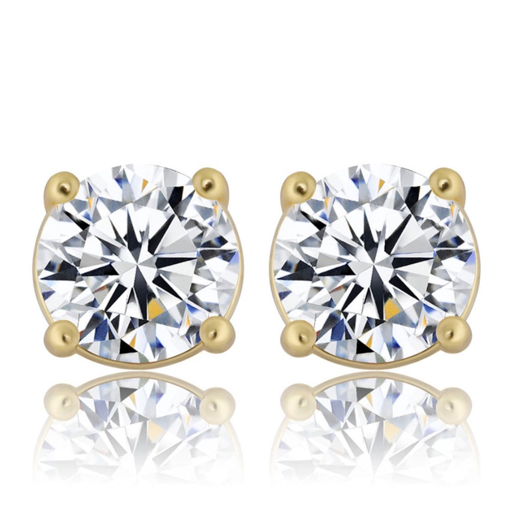 Round Stud Earrings