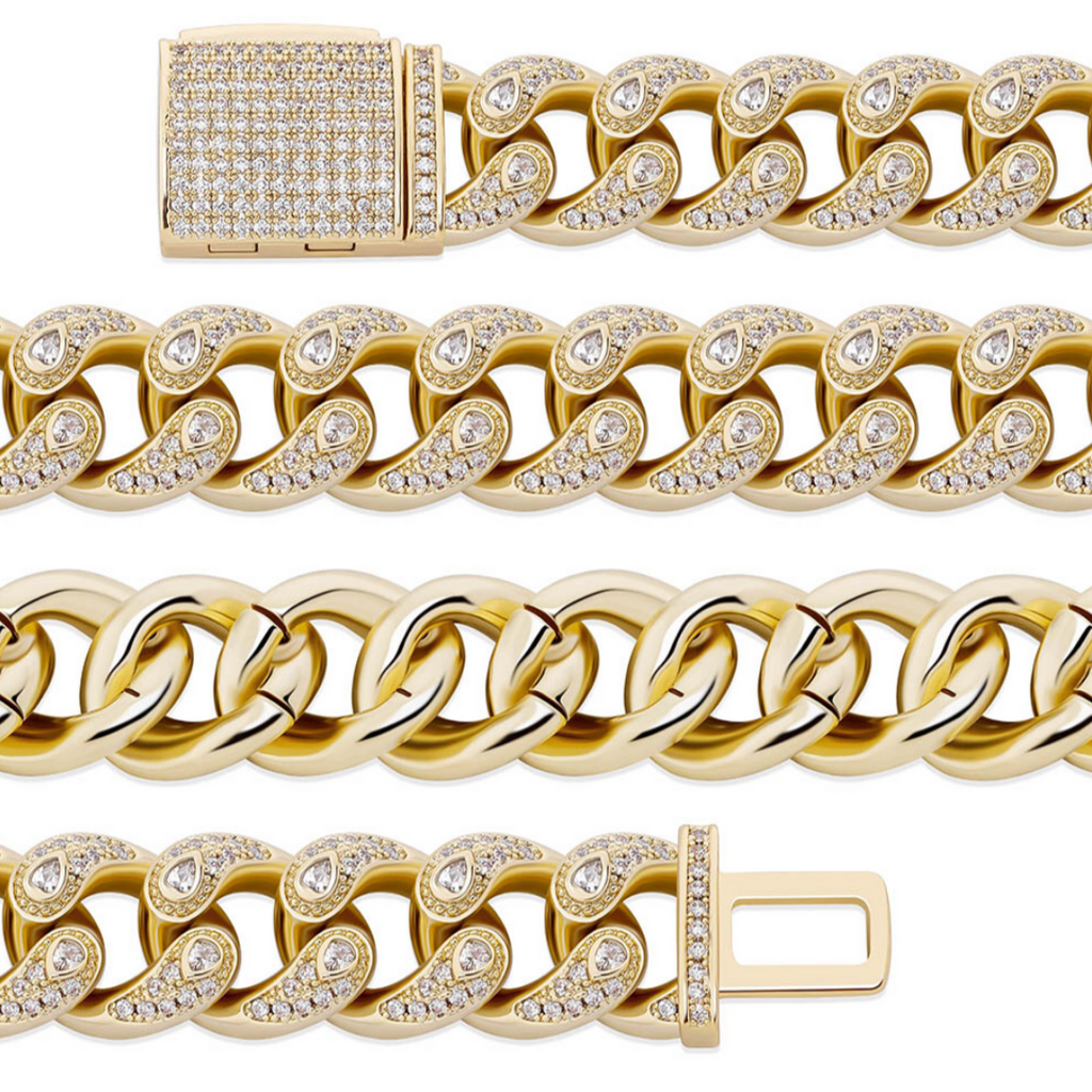 Tear Drop Cuban Link Bracelet