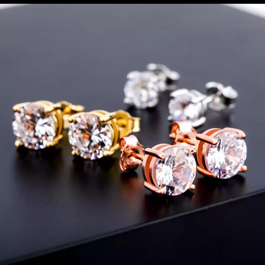 Round Stud Earrings