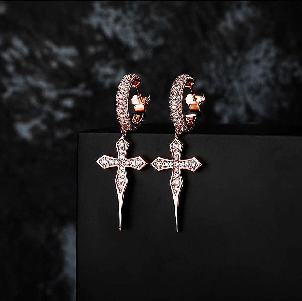 Dagger Cross Earrings
