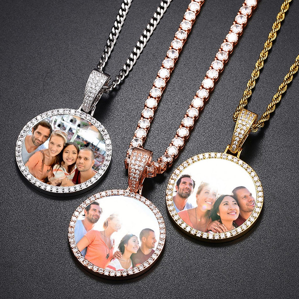 Custom Circle Photo Pendant
