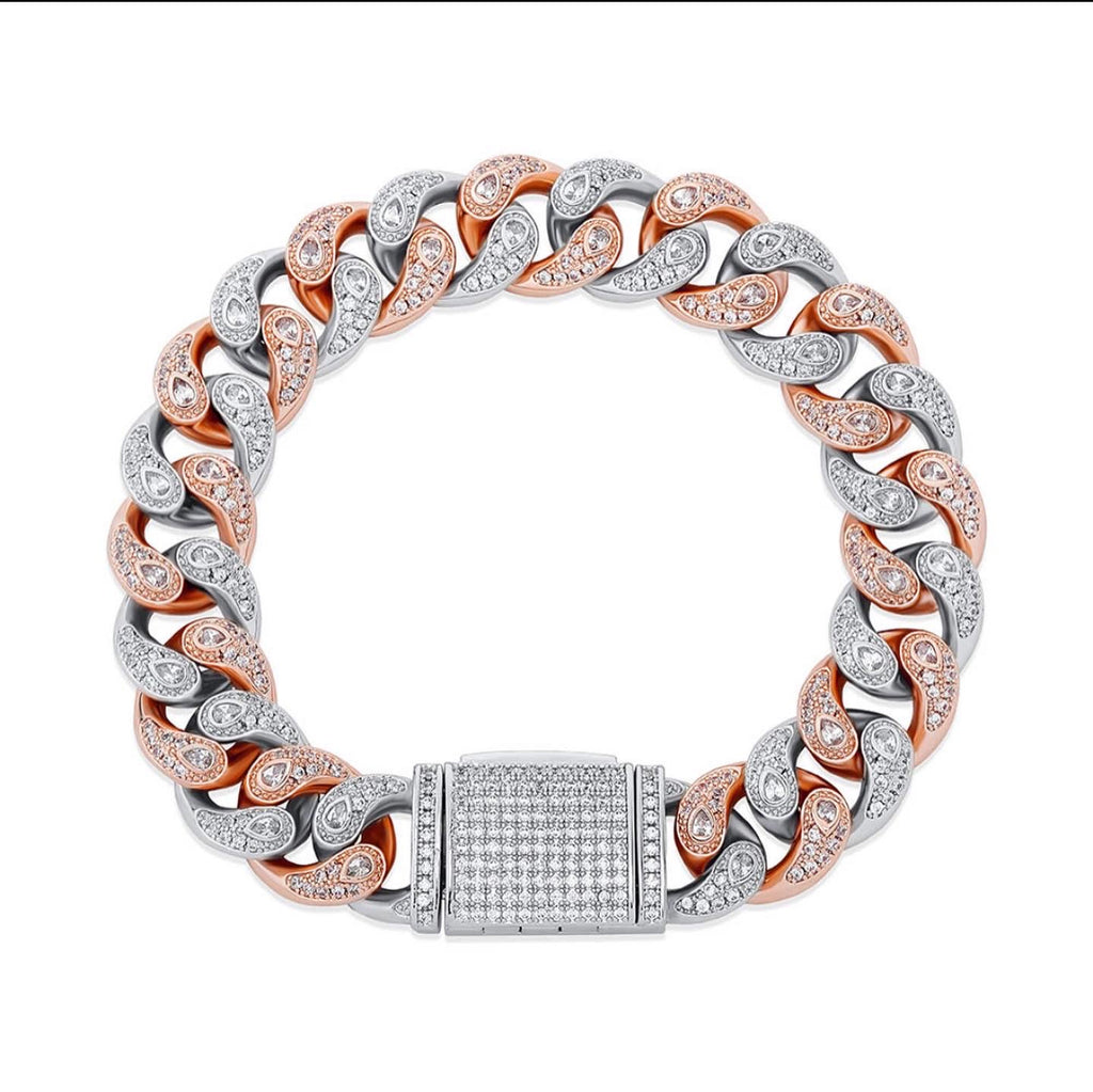 Tear Drop Cuban Link Bracelet