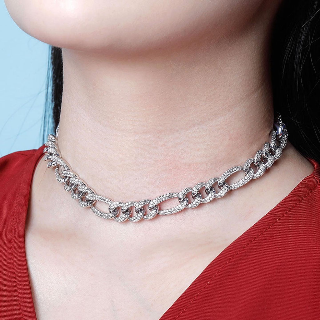 Cuban Link to Link Choker Chain