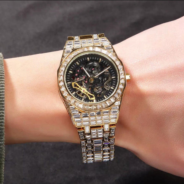 Bi-Canical Baguette Diamond Watch