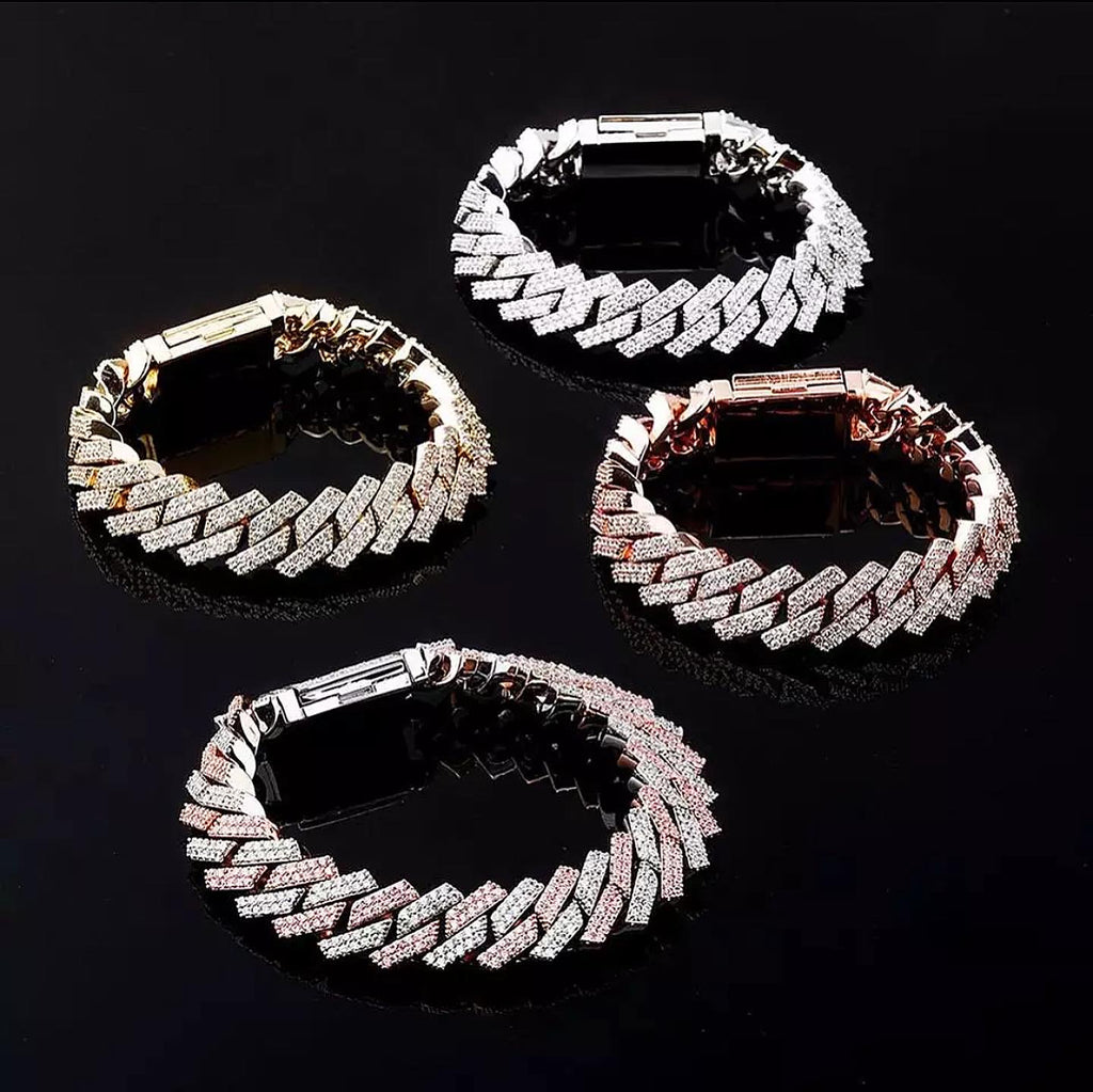 Zig Zag Cuban Link Bracelet Collection
