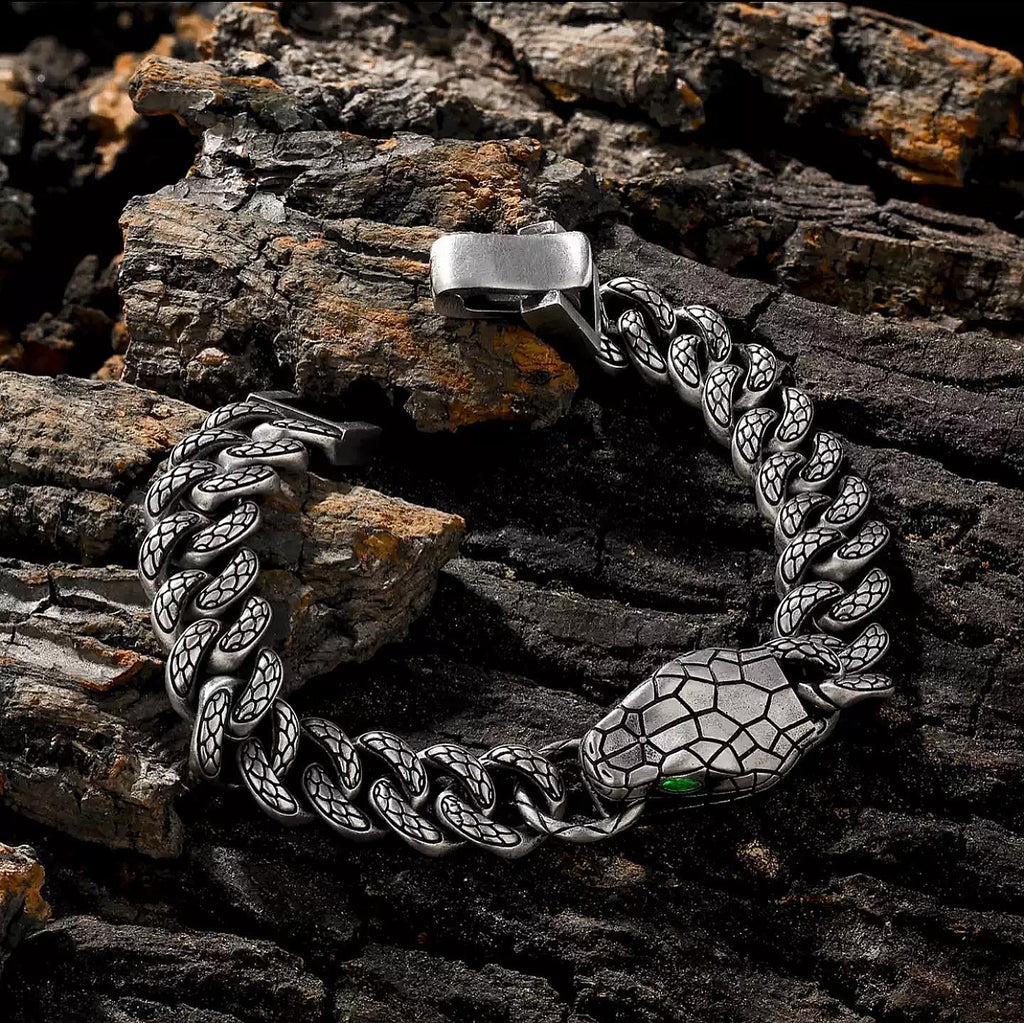 Emerald Snake Eye Bracelet