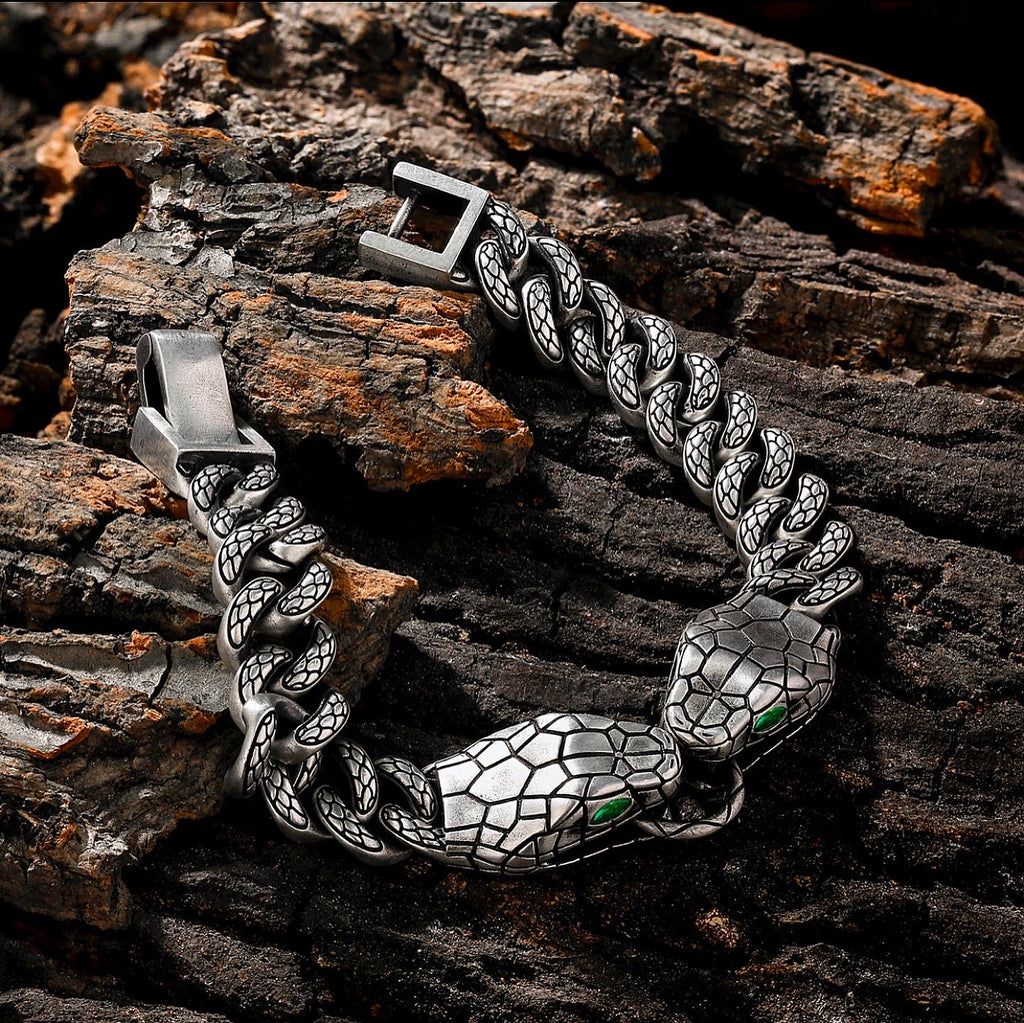 Emerald Snake Eye Bracelet