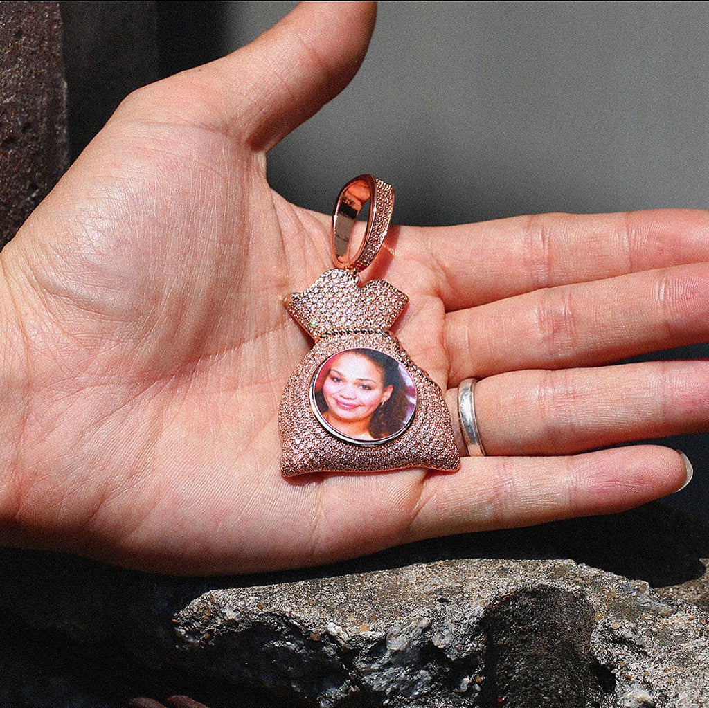 Money Bag Custom Photo Pendant