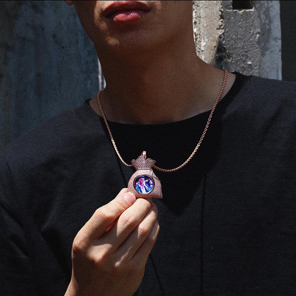 Money Bag Custom Photo Pendant