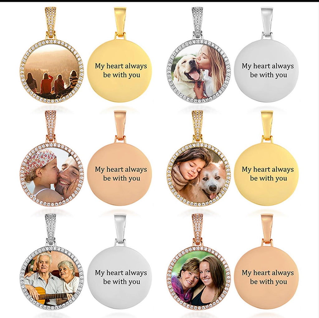 Custom Circle Photo Pendant
