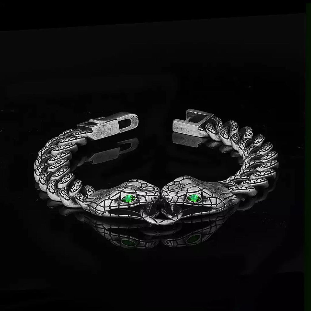 Emerald Snake Eye Bracelet