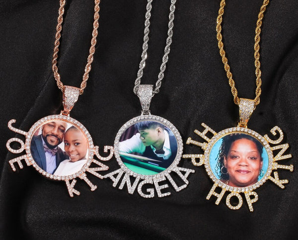 Customizable Letter Photo Pendant
