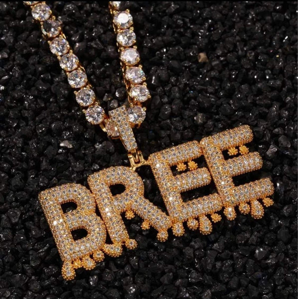 Drip Custom Name Pendant