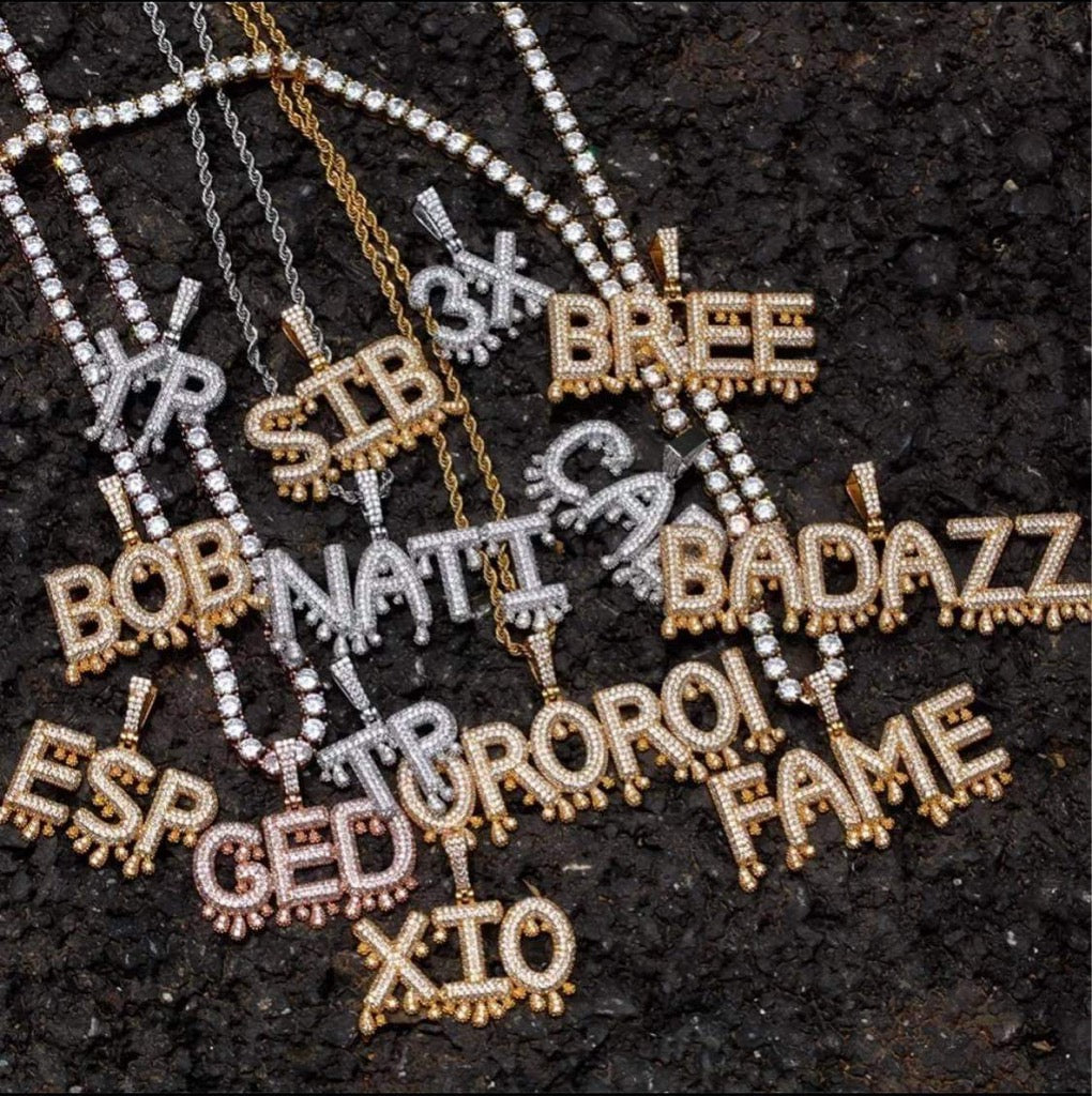 Drip Custom Name Pendant