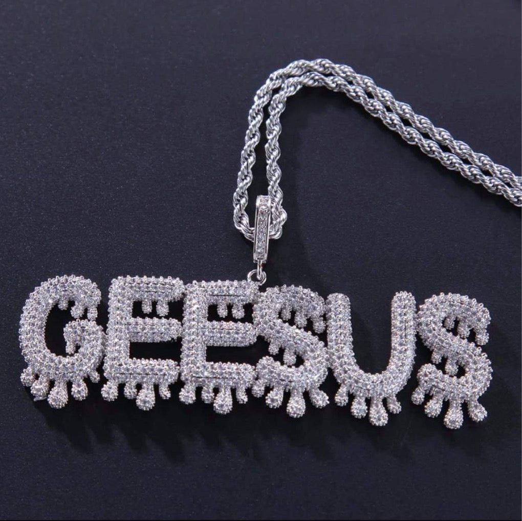 Drip Custom Name Pendant