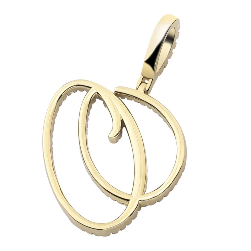Swirly Cursive Single Letters Pendant