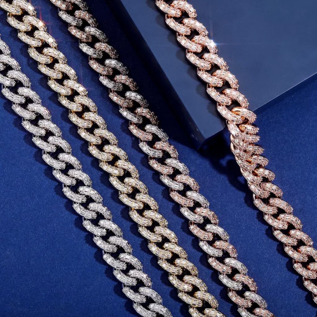 10mm Micro Pave Baguette Cuban Link