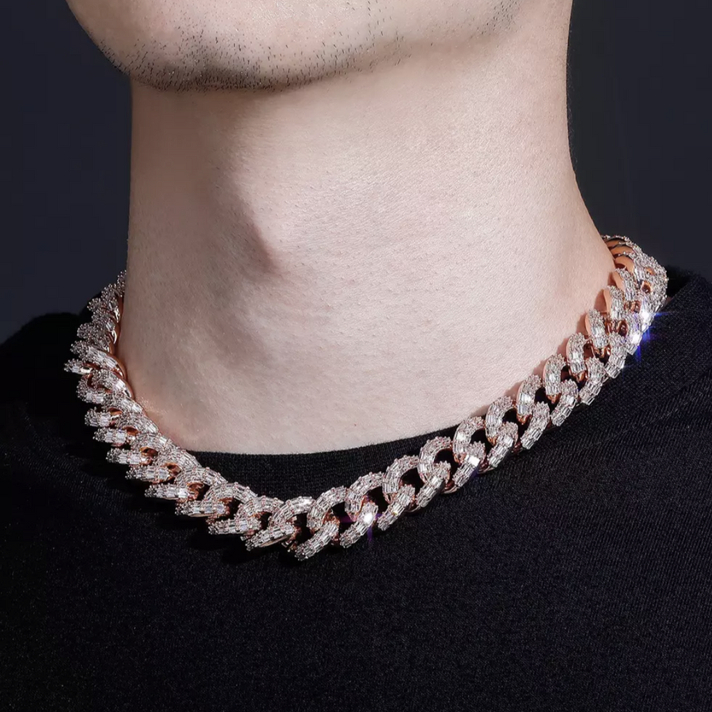 10mm Micro Pave Baguette Cuban Link