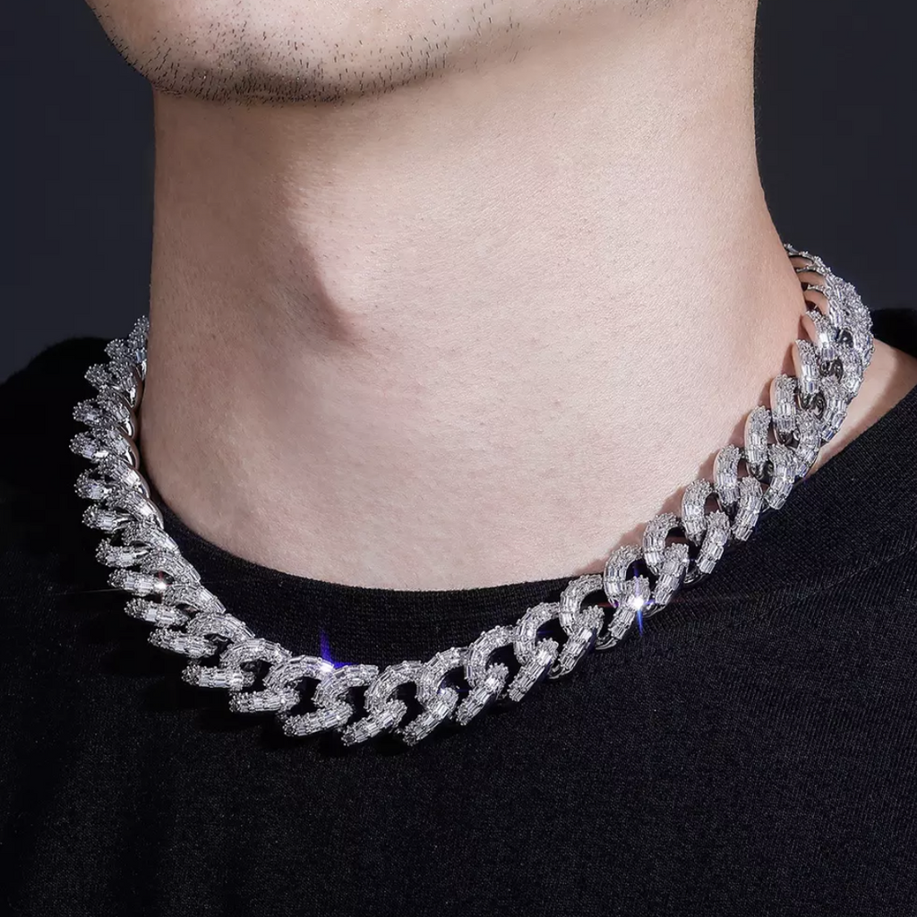 10mm Micro Pave Baguette Cuban Link