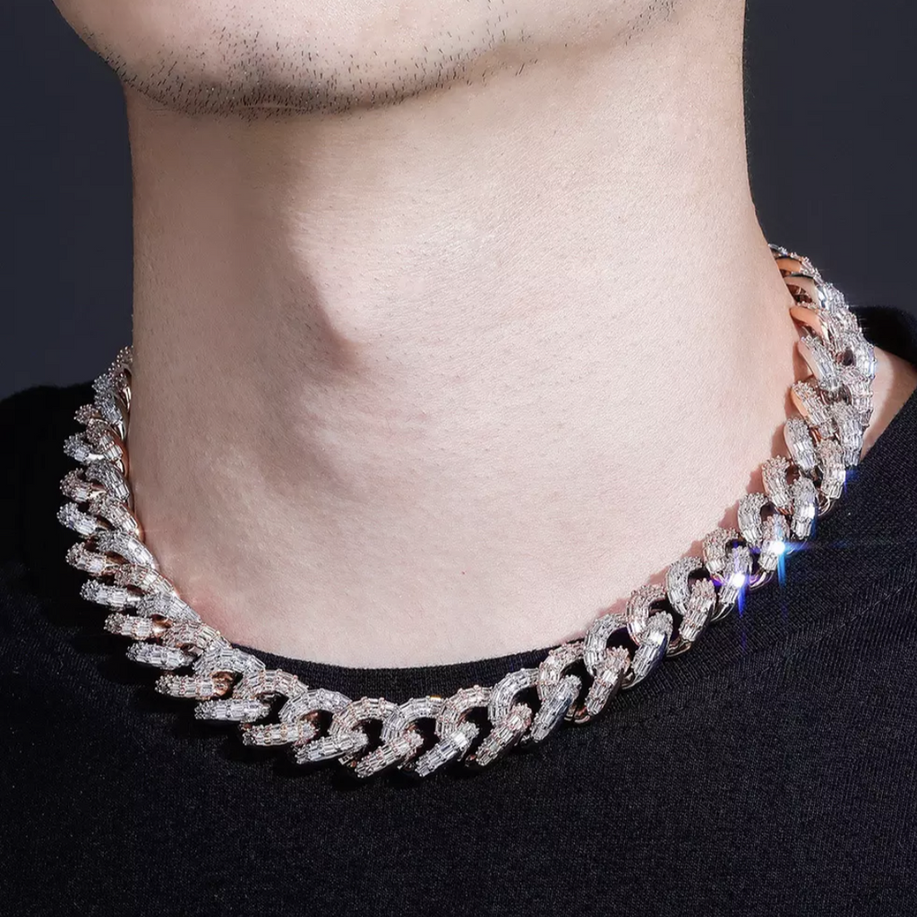10mm Micro Pave Baguette Cuban Link