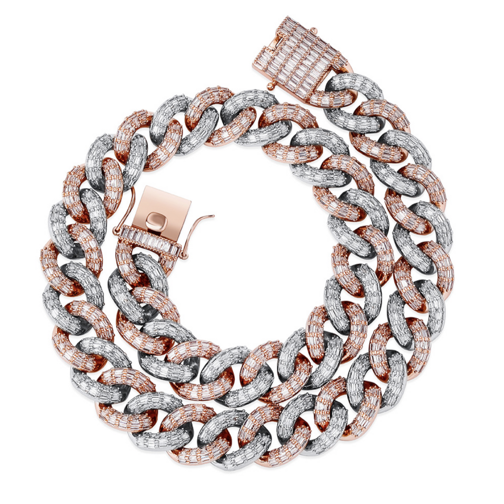 10mm Micro Pave Baguette Cuban Link