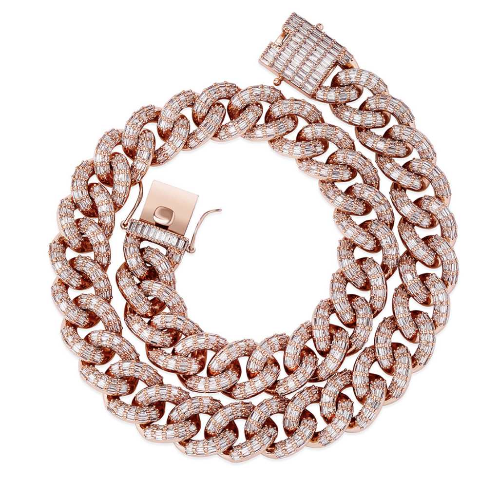 10mm Micro Pave Baguette Cuban Link