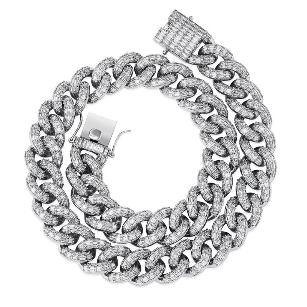10mm Micro Pave Baguette Cuban Link