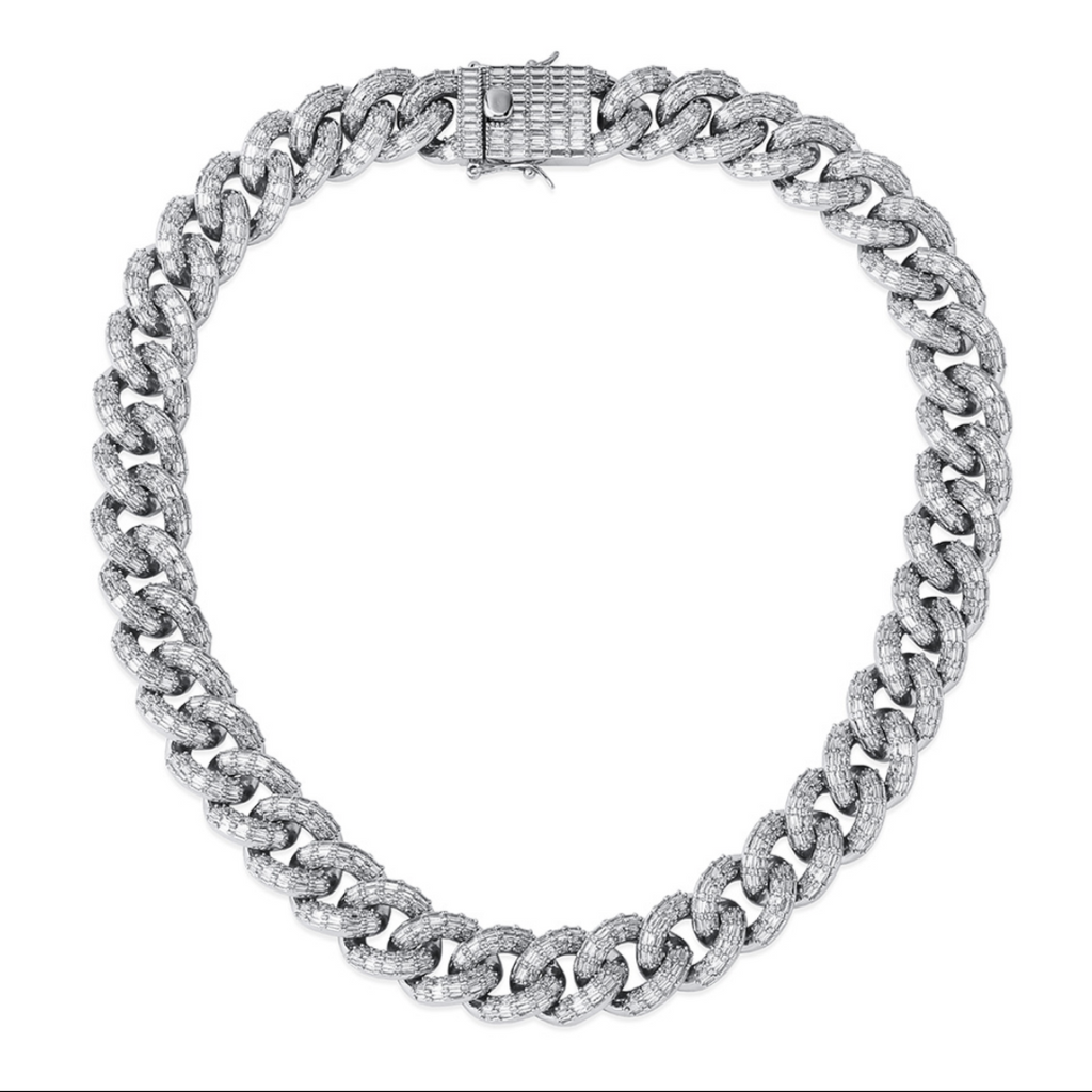 10mm Micro Pave Baguette Cuban Link