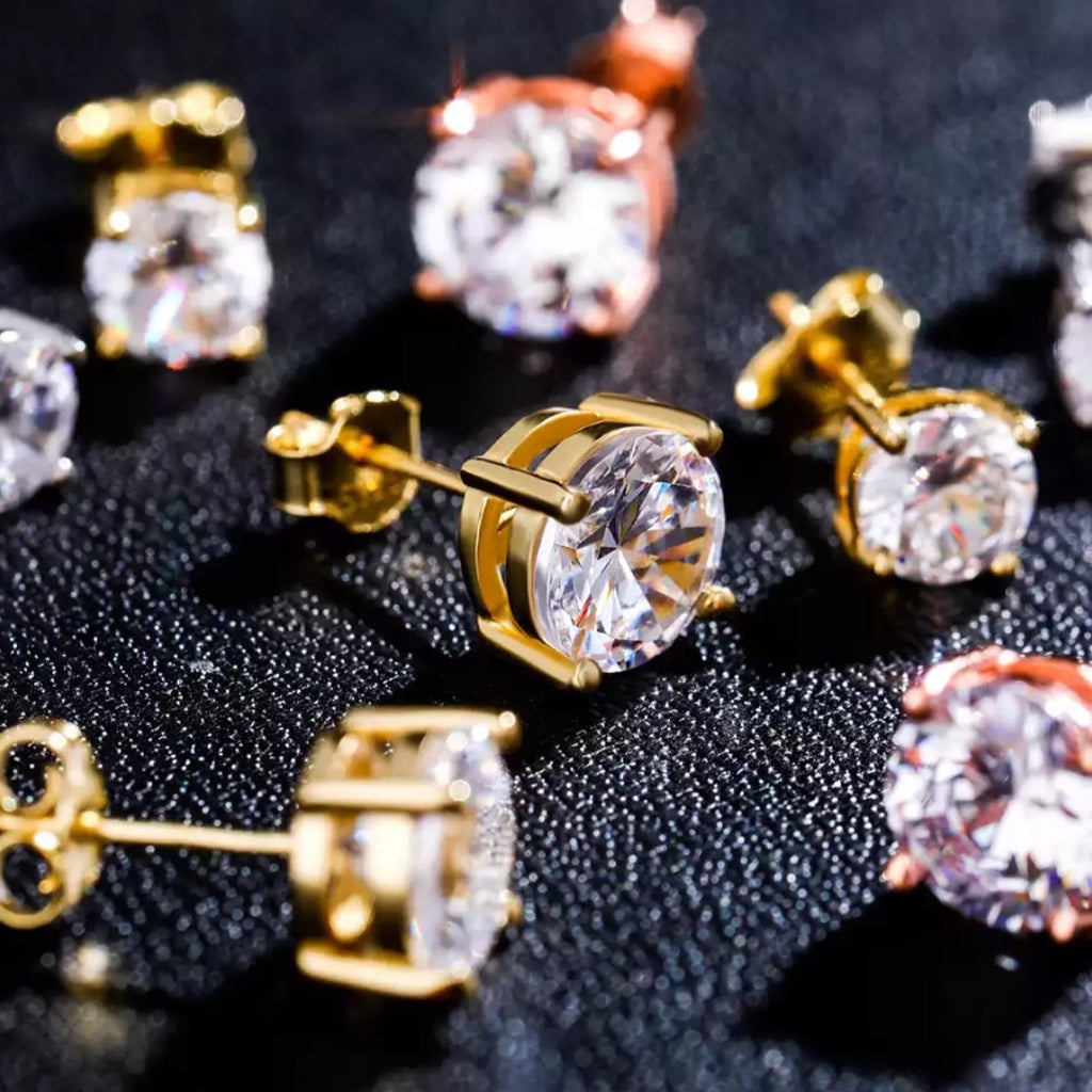 Round Stud Earrings